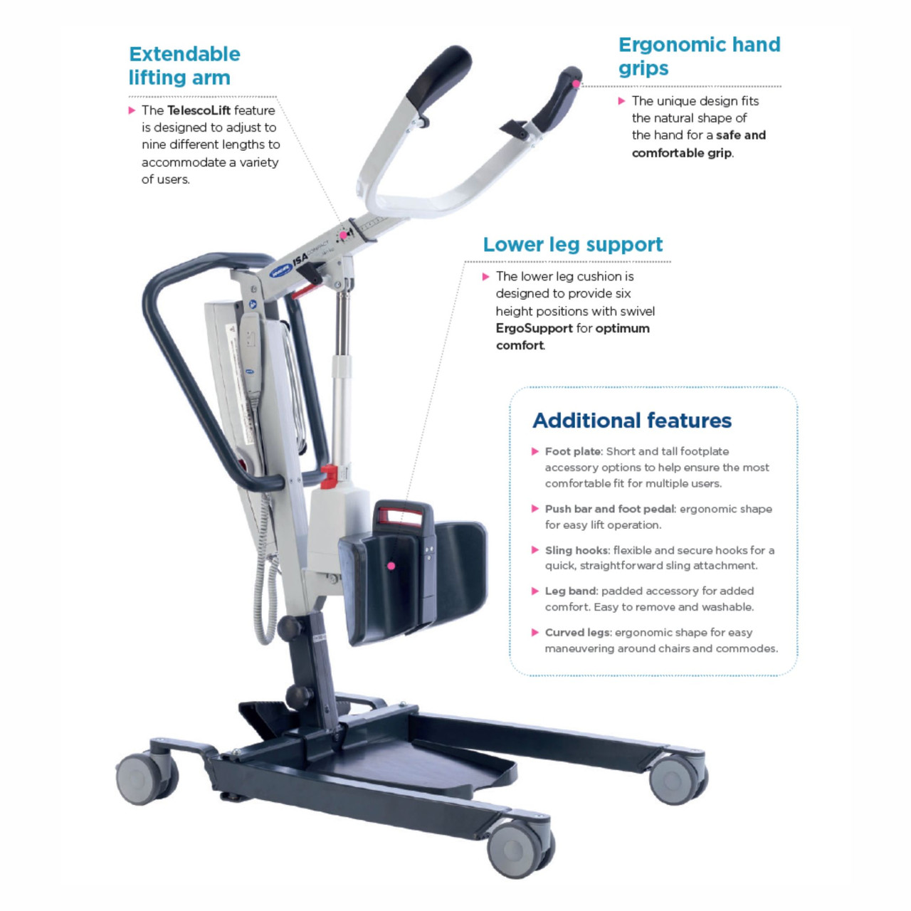 Invacare ISA COMPACT Stand-Up Electric Lift | Patient Lift