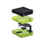 Invacare Matrx Libra Adjust wheelchair cushion exploded view showing Startex outer cover, Platilon inner liner, fluid sac, and contoured foam base
