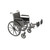 Invacare Manual Wheelchair with Swing-Away Elevating Legrests, Composite Footplates with Padded Calf Pad Invacare Manual Wheelchair with Swing-Away Elevating Legrests, Composite Footplates with Padded Calf Pad