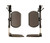 Invacare Swing-Away Economy Elevating Legrests w/ Composite Footplates and Non-Padded Calf Pads (Front View)