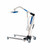 An Invacare Reliant 450 Battery-Powered Patient Lift with manual opening base (RPL450-1) featuring a sturdy base, adjustable arm, and a control panel for easy operation.