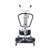 An Invacare ISA XPLUS Stand-Up Electric Patient Lift feature a vertical handlebar, control panel, and two padded arm supports on a mobile base.