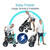 A Vive Health Lightweight Foldable Power Wheelchair designed for easy travel, demonstrating how it conveniently folds in three seconds.