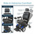 Image of a comfortable electric wheelchair with captain's seat, adjustable headrest, lumbar support, thick padding, and 360-degree swivel capability. Image of a comfortable electric wheelchair with captain's seat, adjustable headrest, lumbar support, thick padding, and 360-degree swivel capability.