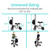 Sizing guide for the Vive Knee Walker, featuring measurements for adjustable handlebar (33.5” to 41.5”) and knee pad height (19” to 23.5”). Includes usage recommendation for individuals 5'6" to 6'6", with visual examples of two people using the device indoors and outdoors. Sizing guide for the Vive Knee Walker, featuring measurements for adjustable handlebar (33.5” to 41.5”) and knee pad height (19” to 23.5”). Includes usage recommendation for individuals 5'6" to 6'6", with visual examples of two people using the device indoors and outdoors.
