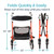 Front and folded views of the red Vive Everglide Rollator (Model S), showcasing its compact foldable frame and full dimensions for height, width, and depth. Front and folded views of the red Vive Everglide Rollator (Model S), showcasing its compact foldable frame and full dimensions for height, width, and depth.