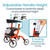 Image of a rollator with adjustable handle height, featuring six secure locking positions for personalized support. Image of a rollator with adjustable handle height, featuring six secure locking positions for personalized support.