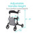 Adjustable-height rollator walker with four wheels and a front storage bag. Measurement overlay shows 31–36" handle height and 28" width. Adjustable-height rollator walker with four wheels and a front storage bag. Measurement overlay shows 31–36" handle height and 28" width.