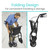 Folding Vive Bariatric Rollator shown during collapse and fully folded stages. Text overlay highlights portable design for travel and storage. Folding Vive Bariatric Rollator shown during collapse and fully folded stages. Text overlay highlights portable design for travel and storage.