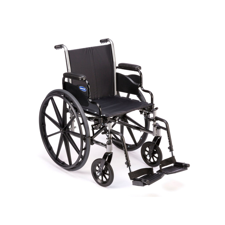 Invacare Tracer SX5 Lightweight Manual Wheelchair with Desk-Length Armrests and Optional 70° Footrests with Heel Loops