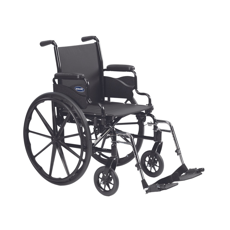 Invacare 9000 SL Lightweight Wheelchair with optional T93 swing-away footrests with heel loops
