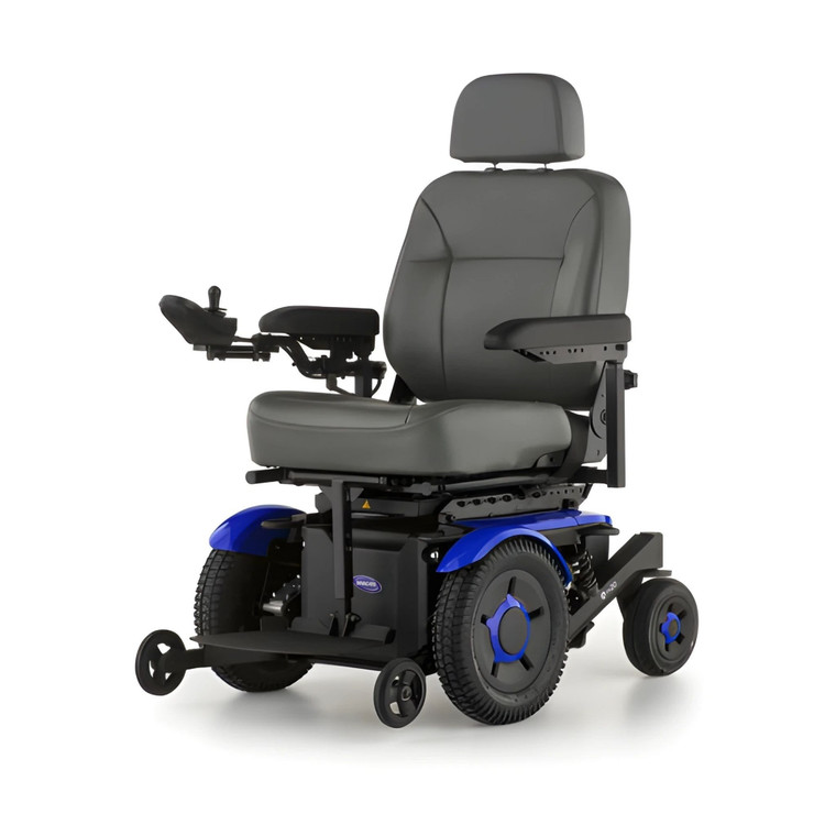 Invacare Aviva FX Power Wheelchair with Captain Seat in blue, front-wheel drive and LiNX electronics for smooth mobility Invacare Aviva FX Power Wheelchair with Captain Seat in blue, front-wheel drive and LiNX electronics for smooth mobility