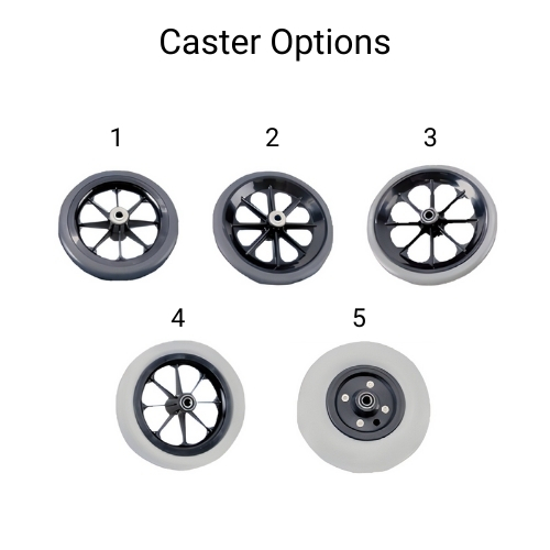 Caster options for Invacare 9000 XT wheelchair