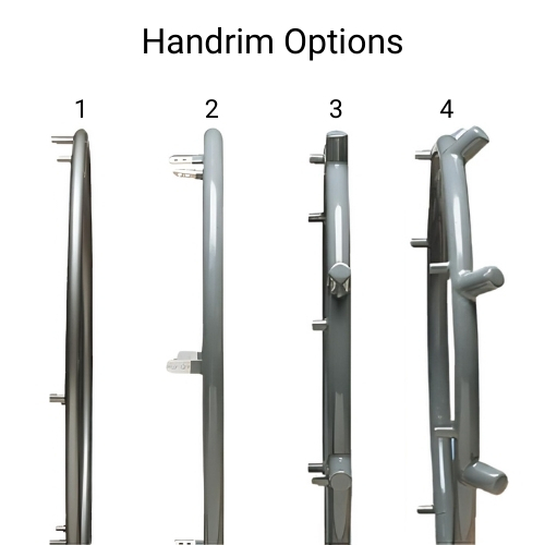Handrim options on Invacare 9000 XDT wheelchair