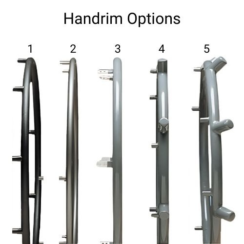 Handrim options on Invacare 9000 XT wheelchair
