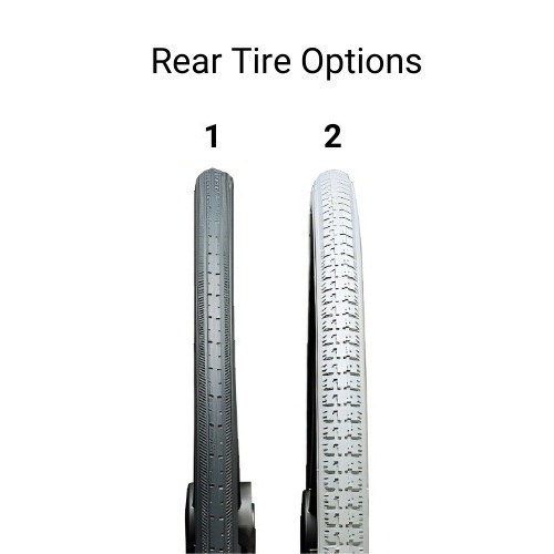 Rear Wheel Options on the Invacare 9000 XT one-arm drive wheelchair