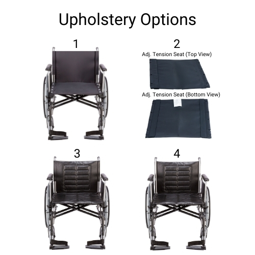 Seat and back upholstery for Invacare 9000 series wheelchairs