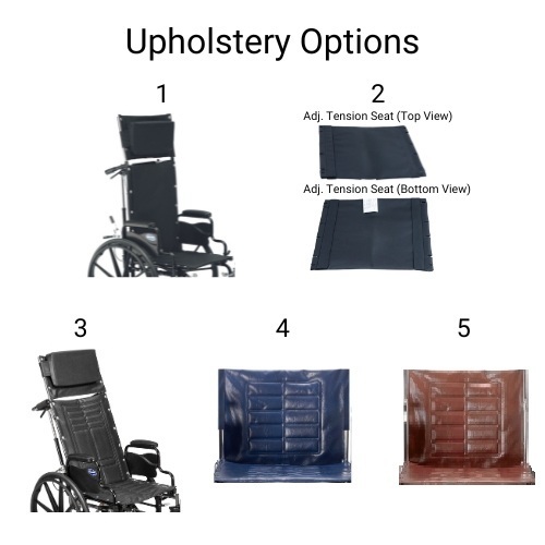 Seat and back upholstery for Invacare 9000 XT Recliner wheelchair