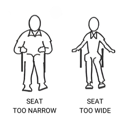 Seat width sizing guide