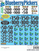 Blueberry Pickers PK 3W $1 2@$200 $1B 21% 3400 LS