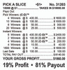 Pick a Slice Big Pic 3W $1 10@$400 $1B 19% 10000 LS