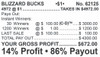 Blizzard Bucks Chip $1 30@$100 $1B 14% 4972 LS