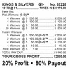 Kings and Silvers Big Pic Chip $1 9@$500 $1B 20% 10170
