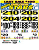 Double Criss Cross Stars 3W $1 16@$100 (4@$200) $2B 16% 3039 LS
