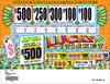 Lucky Ticket Seal 5W $1 1@$500 $1B 27% 1440