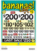 Bananas PK 3W $1 16@$100 (2@$200) $2B 17% 3080 LS