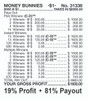 Money Bunnies Big Pic 3W $1 8@$500 $2B 19% 8560