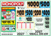 Monopoly Seal 5W $1 2@$500 $1B 34% 1920