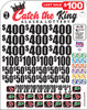 Catch the King Big Pic 3W $1 9@$400 $1B 25% 8000 LS