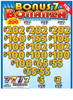 Bonus 7 Bonanza 3W $1 16@$100 (3@$202) $2B 19% 3185 LS