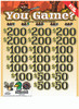 You Game? Joe Ticket 3W $1 16@100 (6@$200) $25B 25% 3185