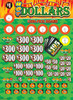 Hot Dollars Coin-Pick Board 3W $1 8@$300 $1B 25% 6480 LS