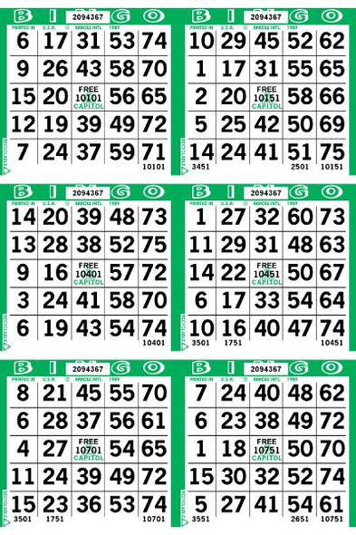 Capitol 6 ON V 1 UP L 1-9000 B GREEN