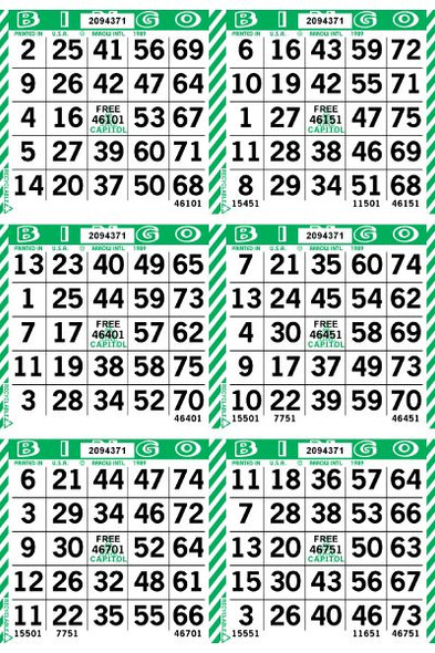 Capitol 6 ON V 1 UP L 45001-54000 BP GREEN