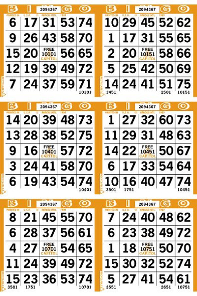 Capitol 6 ON V 1 UP L 1-9000 B ORANGE