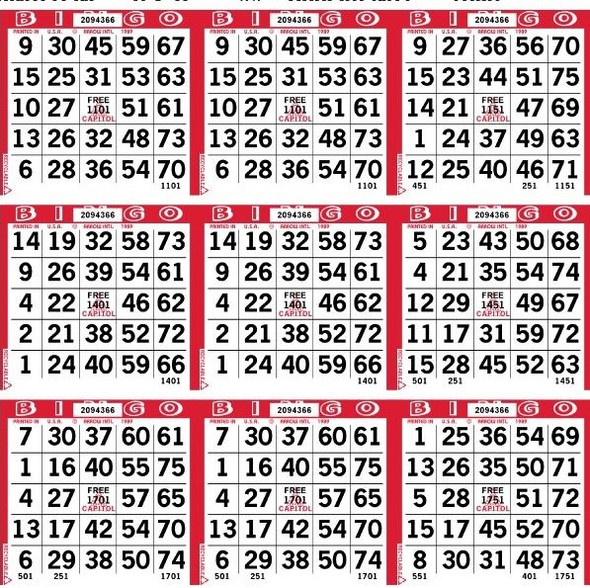 Capitol 9 ON SQ 1 UP L 27001-36000 B RED