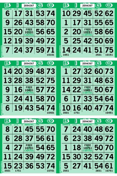 Capitol 6 ON V 1 UP L 1-9000 TINT GREEN