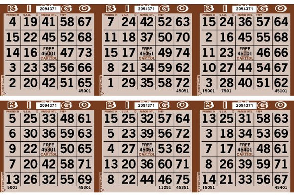 Capitol 6 ON H 1 UP L 45001-54000 TINT BROWN