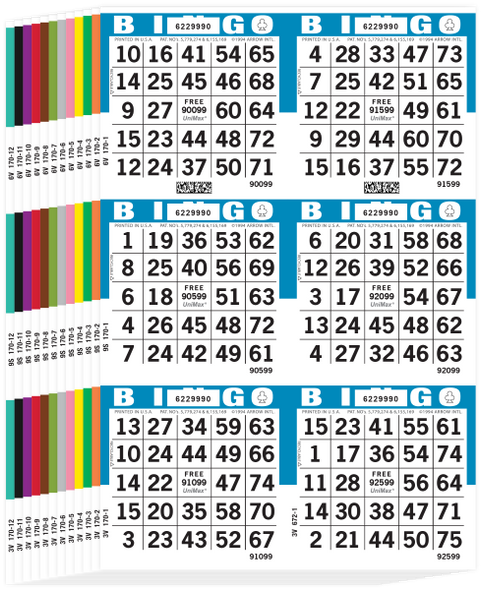 UniMax 6 ON V 10 UP CB 60-69036 REG 5 BX/SET (Bl, Or, Gr, Ye, Pi, Gry, Ol, Br, Re, Pu)