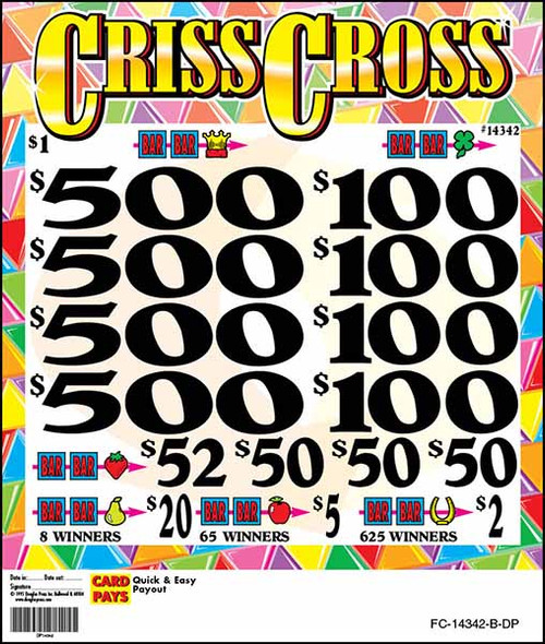Criss Cross 3W $1 4@$500 $2B 18% 5320