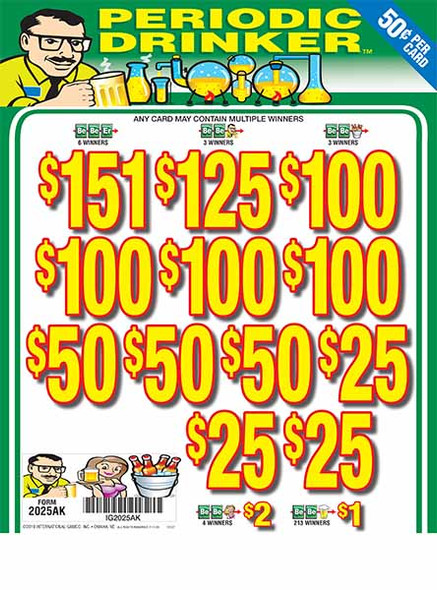 Periodic Drinker 3W $0.50 6@$100 (1@$150) $1B 28% 3136 Periodic Drinker 3W $0.50 6@$100 (1@$150) $1B 28% 3136