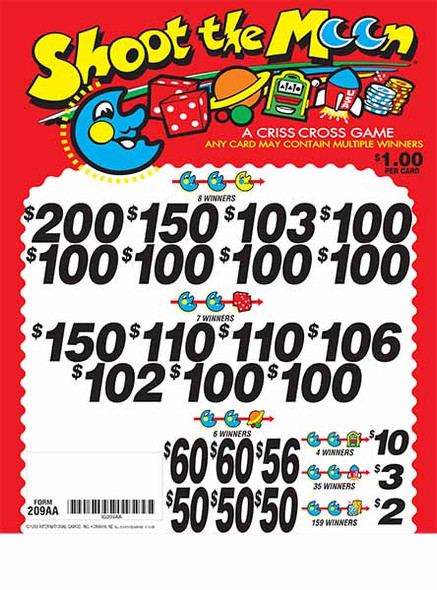 Shoot the Moon 3W $1 16@$100 (1@$200) $2B 20% 3136
