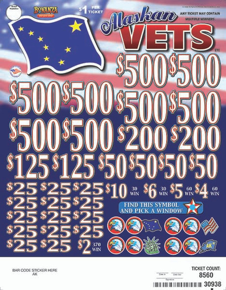 Alaskan Vets Big Pic 3W $1 8@$500 $2B 19% 8560
