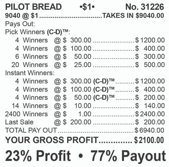 Pilot Bread Big Pic 3W $1 8@$300 $1B 23% 9040 LS