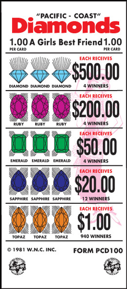 Pacific Coast Diamonds 5W $1 4@$500 $1B 22% 5352