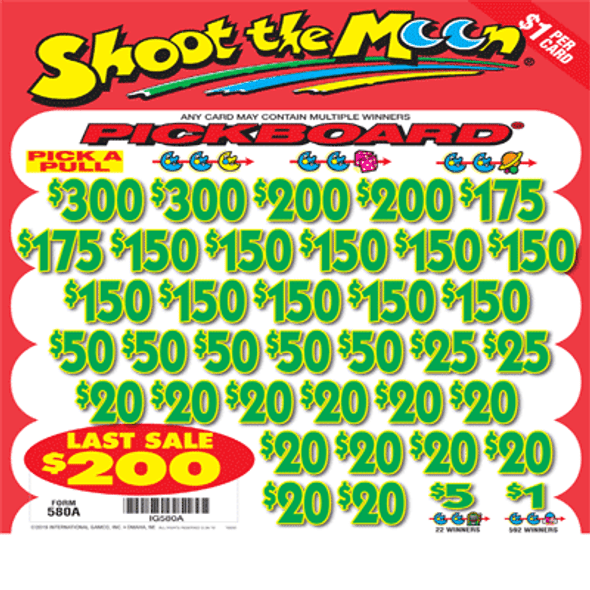 Shoot the Moon PK 3W $1 18@$150 (2@$300) $1B 19% 5292 LS